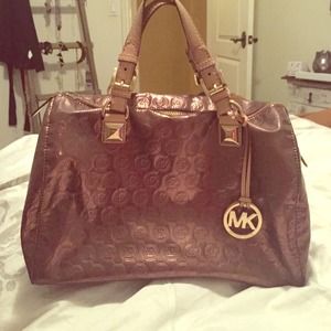 Michael Kors large Grayson monogram bag (copper)