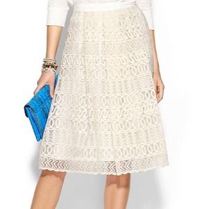ivory skirt with lace overlay