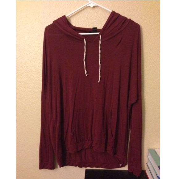 ❌Sold Brandy Melville Burgundy Hoodie - Picture 2 of 3