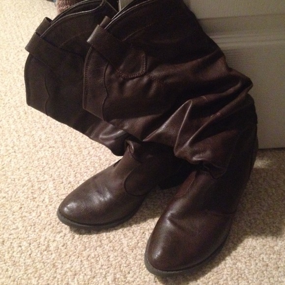 Justfab.com brown boots in exc cond