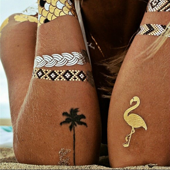 NWT temporary metallic flash tattoos!