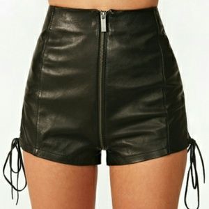 Nasty Gal Matrix Leather Shorts