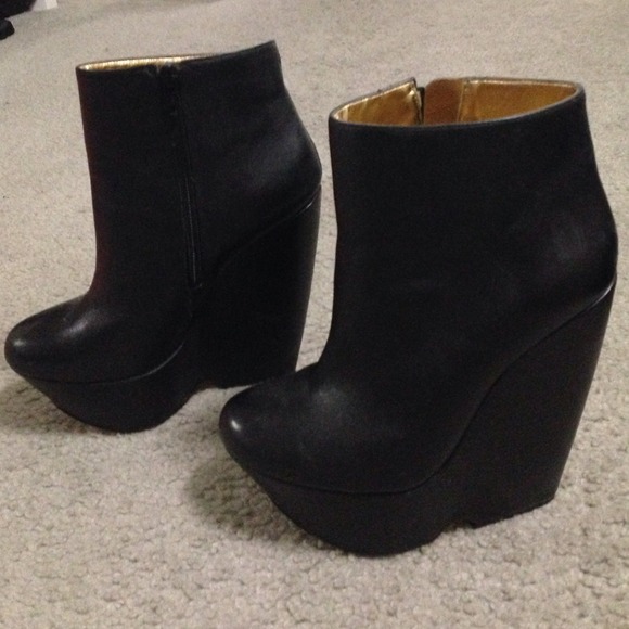 Aldo Black Platform Booties