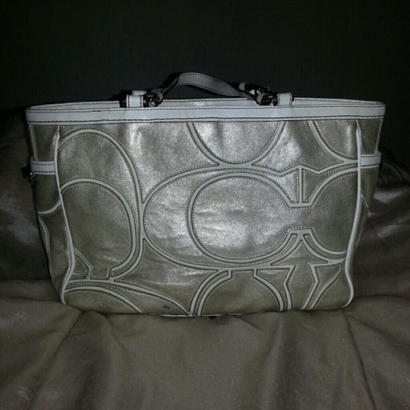 COACH Signature Gold Metallic Tote