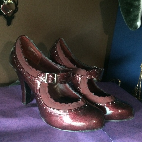 Maroon Mary Janes
