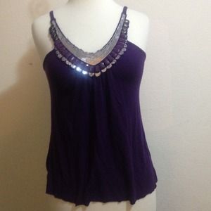 Purple Sequined Top