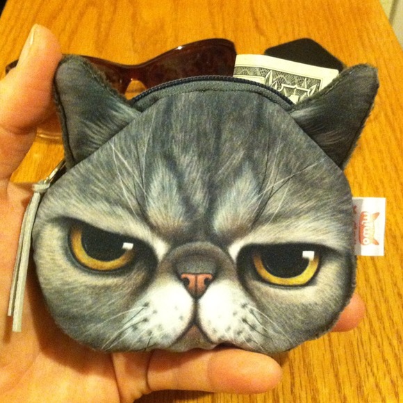 Clutches & Wallets - ORDERING MORE---SOLD--- Grumpy Cat Coin Purse NWOT