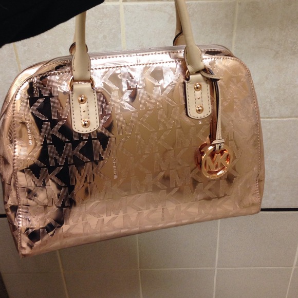 Michael Kors foil gold tote