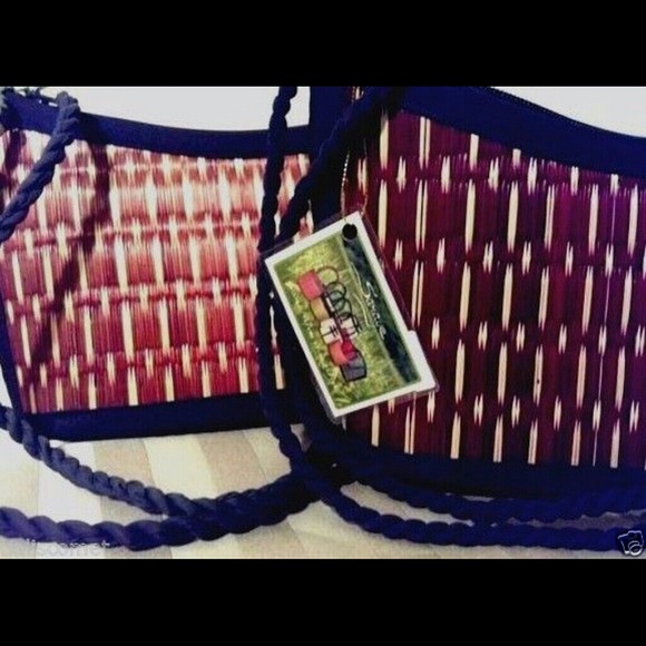Saraye Cambodia Kim Ang Tatami Purse Lot Pr of 2 - Picture 2 of 4