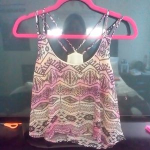 Tribal print crop top