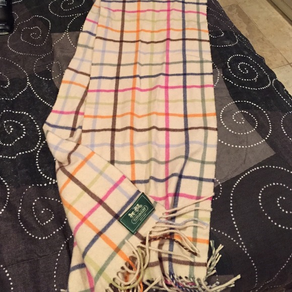 Coach multi colored scarf