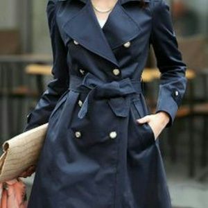 Navy Blue Raincoat