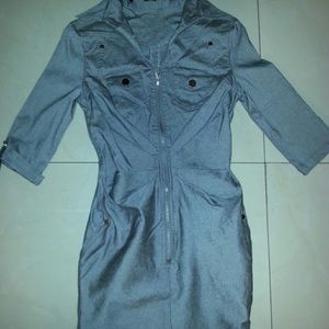 Rustic brown stretch denim dress. Size small