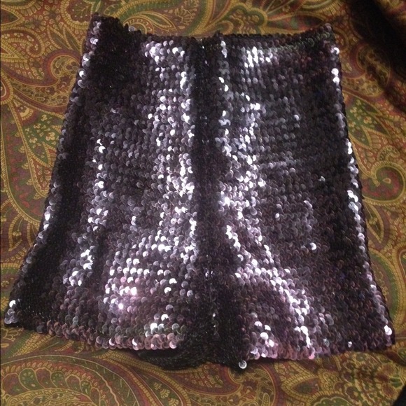 Navy sequin shorts