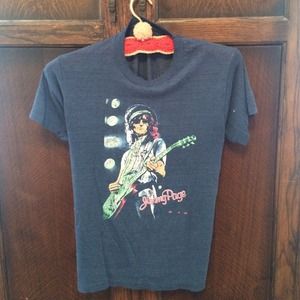 S/M 1985 Jimmy Page The Firm Tour Vintage T Shirt