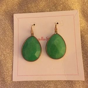 Large green earrings