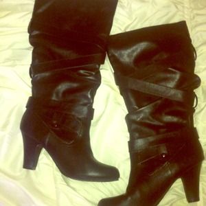 High heeled boots