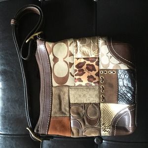 Patchwork coach purse