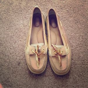 Sperrys - angelfish style; gold detail