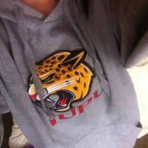 IUPUI sweatshirt.