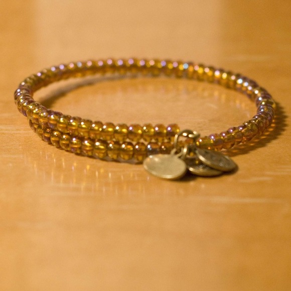 Alex and Ani yellow bead wrap