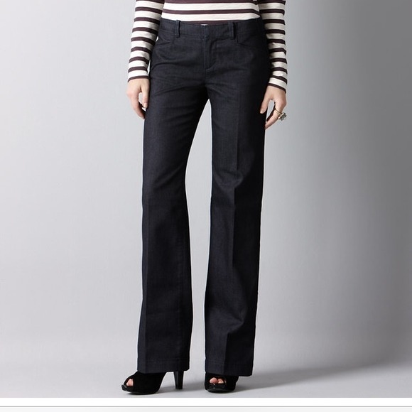 NWOT Petite Clean Pocket Dark Trouser Denim