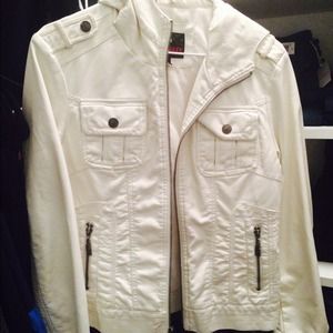 Miss sixty white leather jacket