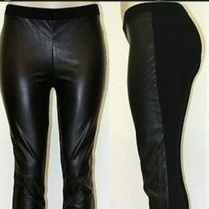 Victoria  secret  faux lether front knit leggings