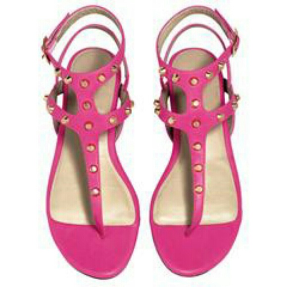 Mark Shoes - Mark gold & pink studded gladiator sandals (7)