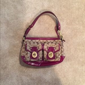 Authentic Coach handbag! Purple and brown