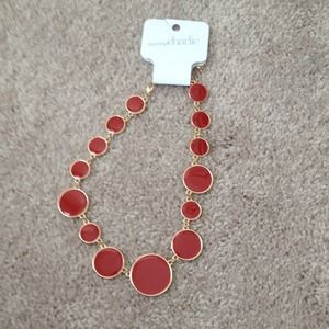 Red Circle Necklace-NWT