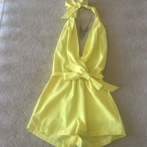 Bright yellow romper