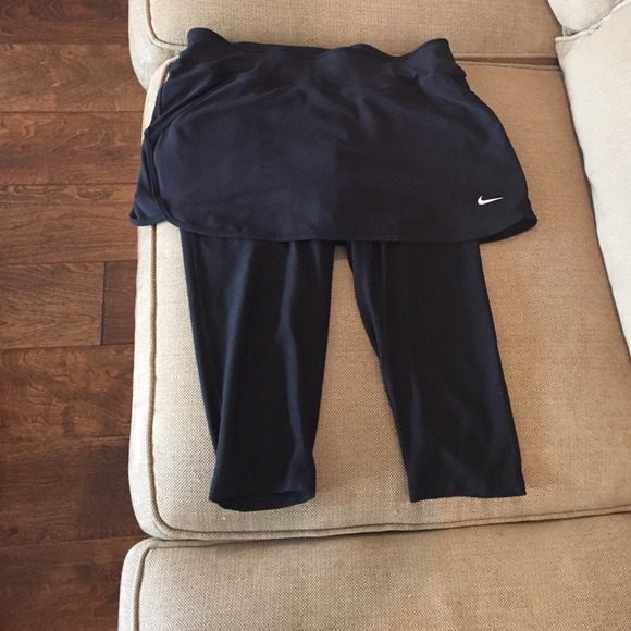 workout pants with skirt attached