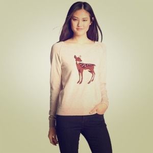Nordstrom Halogen Novelty Intarsia Sweater Deer XS