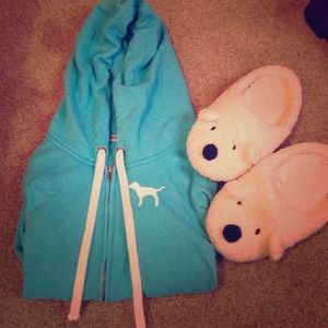 Aqua PINK Zip Up Hoodie
