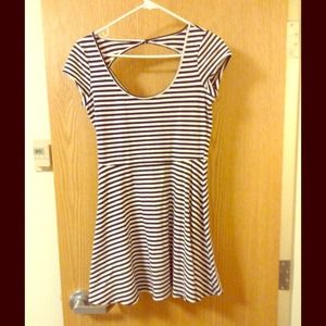 Navy blue/white striped dress