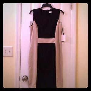 Calvin Klein dress. Black/tan