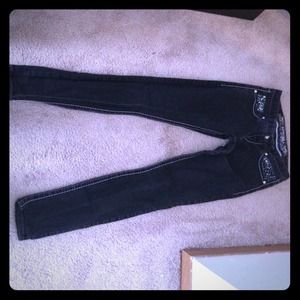 Dark grey express skinny jeans