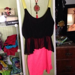 Cute black n pink dress