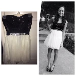 Black and white formal dress!