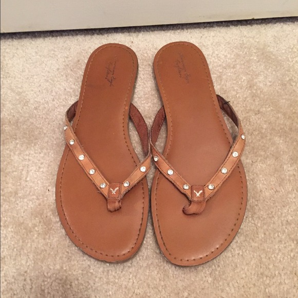 2 pair American eagle rhinestone sandals size 10