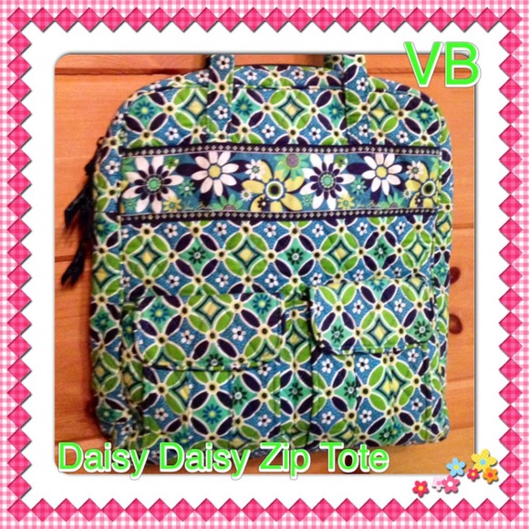 Vera Bradley Daisy Daisy Zip Tote VGC Like New!