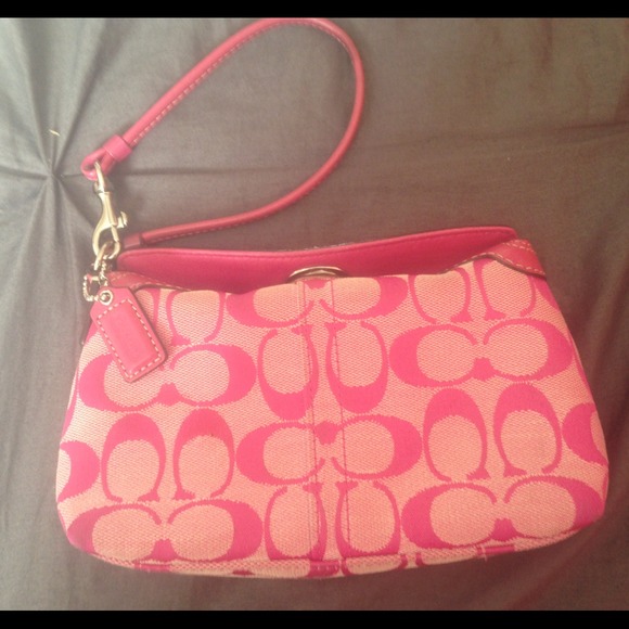Pink Coach Wristlet