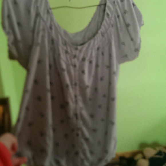 Gray floral shirt