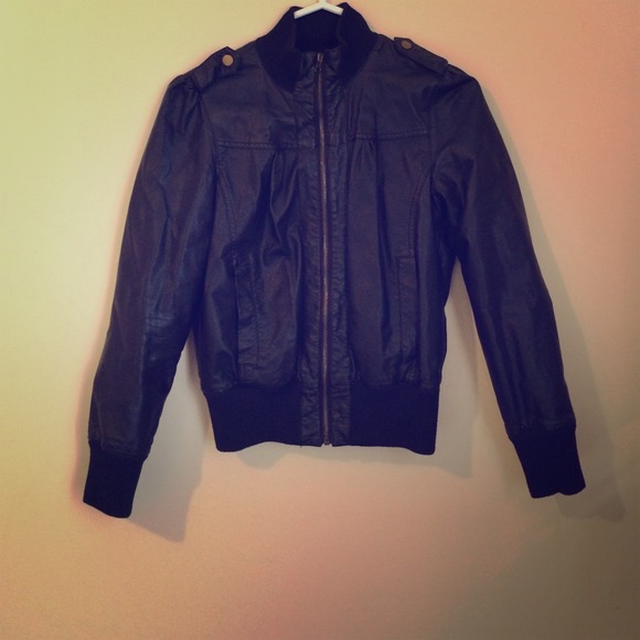 Faux leather jacket