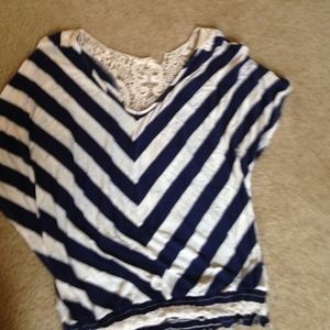 Stripped Peasant Top