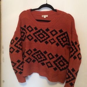 Burnt orange and black sweater