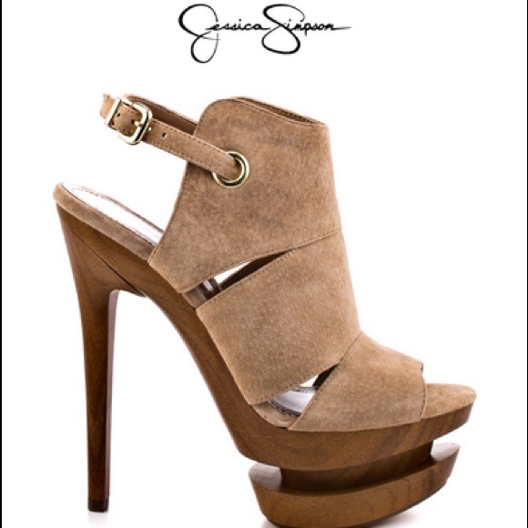 Jessica Simpson Shoes - Cat- Camel Velvet Suede Jessica Simpson Pump Heels