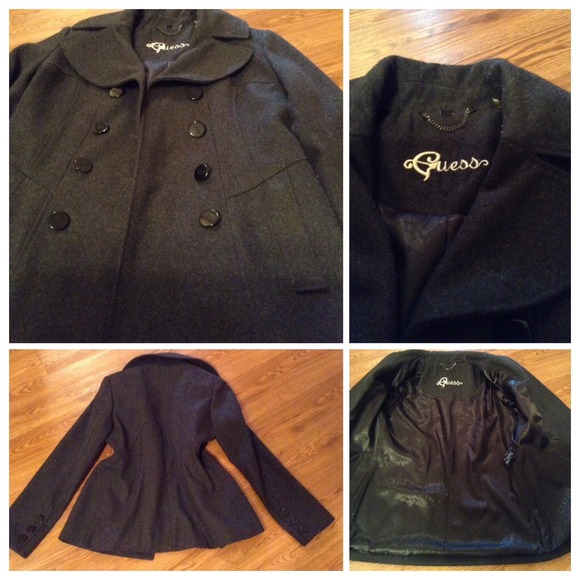 REDUCED Guess Gray coat like new - Picture 2 of 4