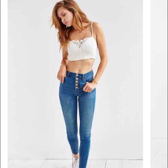 Urban outfitters high rise button fly pants